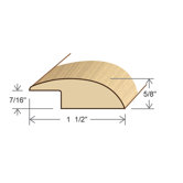78" Solid Hardwood Unfinished Red Oak Reducer Overlap
