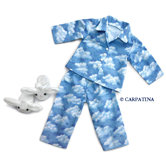 American Girl Dolls Cloud Nine Pajamas and Bunny Slippers