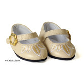 American Girl Dolls Petals Cream Leather Shoes