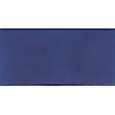 Hand-Painted Ceramic 3" x 6" Glazed Two Side Bullnose - Left in Azul