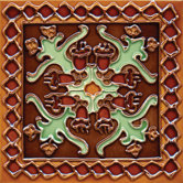 Mission 6" x 6" Hand-Painted Ceramic Decorative Tile in Oaxaca
