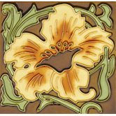 Mission 6" x 6" Hand-Painted Ceramic Decorative Tile in Paraiso