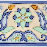 Mission 6" x 6" Hand-Painted Ceramic Decorative Tile in Tulips