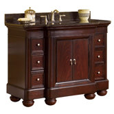 Mount Vernon 48" Vanity in Merlot with Granite Top