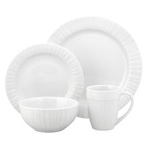 French White 16 Piece Dinnerware Set
