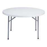 48" Round Blow Molded Folding Table