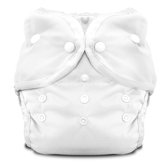Duo Snap Diaper in White