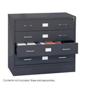 Computer Multimedia Cabinet with Library Style Drawers