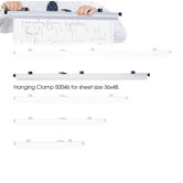 Sheet File Hanging Clamps, 100 Sheets Per Clamp, 36", 6/Carton