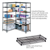 Industrial Wire Extra Shelves (36" x 24" Shelves)