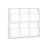 Reveal Six Booklet Display in Clear
