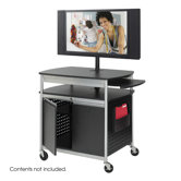Scoot Flat Panel Multimedia Cart in Black