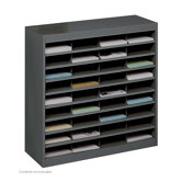 Steel Literature Organizer with 36 Letter-Size Compartments