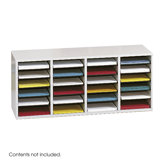 Medium Wood Adjustable-Compartment Literature Organizer