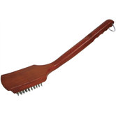18" Hardwood Handle Grill Brush with Stainless Steel Bristles