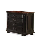 Allegro Lateral File Cabinet in Burnished Cherry and Rubbed Black