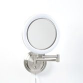 Dimmable Sunlight Wall Mirror in Satin Nickel