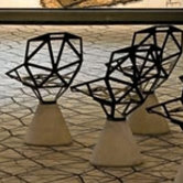 Chair_One Chair with Concrete Base