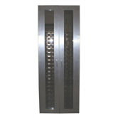 250 Two Door Brushed Aluminum Wine Cooler Cabinet with Glass Windows