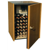 Single Door Oak Wine Cooler