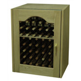 Provincial Single Door Oak Wine Cooler with Glass Window