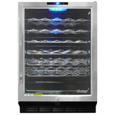 Wine Cooler in Black and Stainless Steel