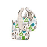 Owls Bib and Burp Set in Sky