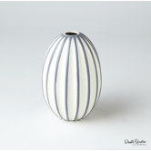Ribbed Egg Vase