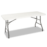 Blow Molded Folding Table, 30w x 72d x 29-1/4, White