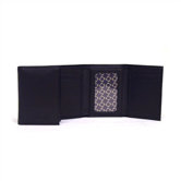 Black Trifold Wallet In Keepsake Tray