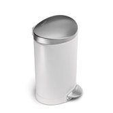 1.6 Gallon Fingerprint-Proof Mini Semi Round Trash Can