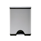 Recycler Trash Can in Brushed Stainless Steel