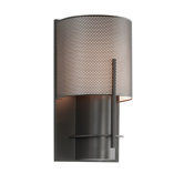 Oberon One Light Wall Sconce with Black Bronze Steel Shade in Black Bronze