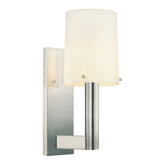 Calmo Retta One Light Wall Sconce in Polished Nickel