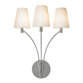 Fontana Three Light Wall Sconce in Polished Nickel