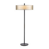 Puri Three Light Floor Lamp in Black Brass