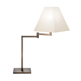 Square Swing Arm One Light Table Lamp in Europa Bronze