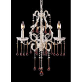 Opulence 3 Light Mini Candle Chandelier