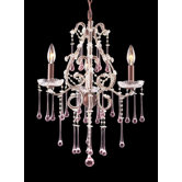 Opulence 3 Light Mini Candle Chandelier