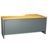 Series Right Corner Desk Module in Natural Cherry/Graphite Gray