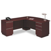 Milano 2 Right L-Desk with Full Pedestal