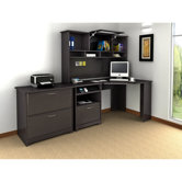 Cabot Corner Desk with Hutch and Lateral File