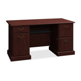 Syndicate Double Pedestal Desk with Hutch