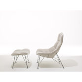 Jehs and Laub Wire Lounge Chair with Wire Ottoman
