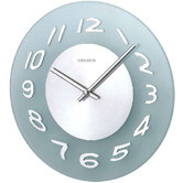 Glass Wall Clock in Aluminum