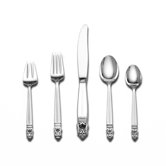 Royal Danish 5 Piece Dinner Flatware Set with Cream Soup Spoon