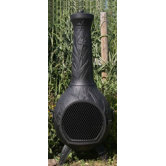 Orchid Style Chiminea with Gas Kit and Cover