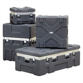 RX Series: Rugged Roto-X Shipping Foot Locker Case:  17 1/4" H x 36 7/8" W x 20 1/4" D (outside)