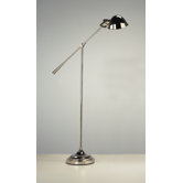 Alvin Boom Floor Lamp in Polished Nickel