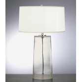 Rico Espinet Olinda Table Lamp in Clear Glass with White Organza Shade